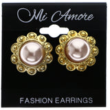 Mi Amore Post-Earrings Gold-Tone/Brown