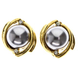 Mi Amore Post-Earrings Gold-Tone/Gray