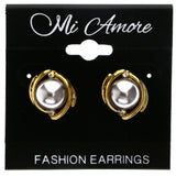 Mi Amore Post-Earrings Gold-Tone/Gray