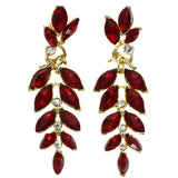 Mi Amore Drop-Dangle-Earrings Red/Gold-Tone