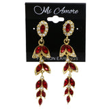 Mi Amore Drop-Dangle-Earrings Red/Gold-Tone