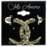 Mi Amore Dangle-Earrings Gold-Tone/White