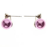 Mi Amore Post-Earrings Purple/Silver-Tone