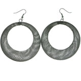 Mi Amore Wire Mesh Dangle-Earrings Dark-Silver