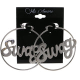 Mi Amore Swag Dangle-Earrings Silver-Tone