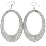 Mi Amore Wire Mesh Dangle-Earrings Silver-Tone