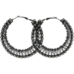 Mi Amore Hoop-Earrings Black