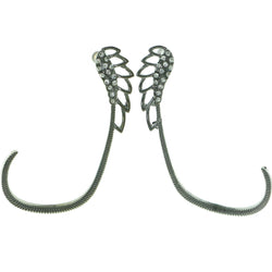 Mi Amore Wing Dangle-Earrings Dark-Silver