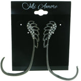 Mi Amore Wing Dangle-Earrings Dark-Silver