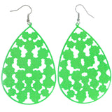 Mi Amore Flower Dangle-Earrings Green