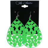 Mi Amore Flower Dangle-Earrings Green