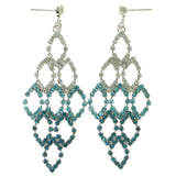 Mi Amore Hombre Dangle-Earrings Silver-Tone/Blue