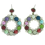 Mi Amore Dangle-Earrings Gold-Tone/Multicolor