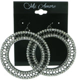 Mi Amore Dangle-Earrings Dark-Silver