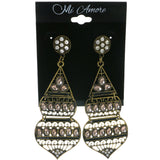 Mi Amore Dangle-Earrings Gold-Tone