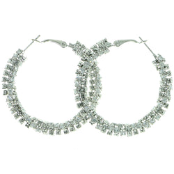 Mi Amore Hoop-Earrings Silver-Tone