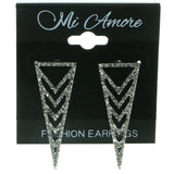 Mi Amore Dangle-Earrings Dark-Silver