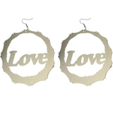 Mi Amore Love Dangle-Earrings Gold-Tone