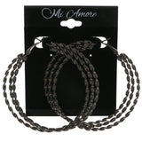 Mi Amore Spiral Hoop-Earrings Dark-Silver