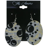 Mi Amore Dangle-Earrings Black/Silver-Tone