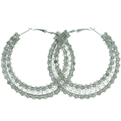 Mi Amore Hoop-Earrings Silver-Tone