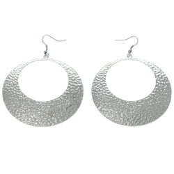 Silver-Tone Metal Hoop-Earrings