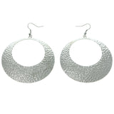 Silver-Tone Metal Hoop-Earrings