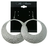 Silver-Tone Metal Hoop-Earrings