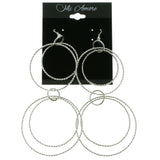 Silver-Tone Metal Dangle-Earrings