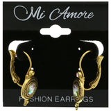 Mi Amore AB Finish Dangle-Earrings Gold-Tone