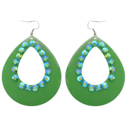 Mi Amore Teardrop Dangle-Earrings Green