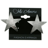 Silver-Tone Metal Stud-Earrings
