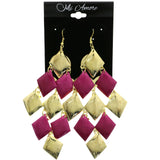 Mi Amore Chandelier-Earrings Gold-Tone/Pink