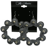 Mi Amore Dangle-Earrings Dark-Silver