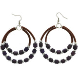 Mi Amore Dangle-Earrings Brown/Purple