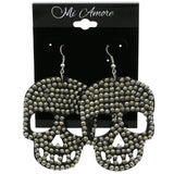 Mi Amore Skull Dangle-Earrings Black