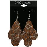 Mi Amore Chandelier-Earrings Silver-Tone/Orange