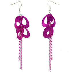Mi Amore Chain Dangle-Earrings Pink