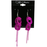 Mi Amore Chain Dangle-Earrings Pink