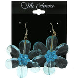 Mi Amore Flower Dangle-Earrings Blue