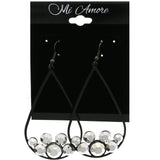 Mi Amore Teardrop Dangle-Earrings Black