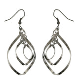 Mi Amore Spiral Dangle-Earrings Dark-Silver