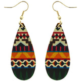 Mi Amore Geometric Pattern Dangle-Earrings Gold-Tone/Multicolor