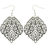 Mi Amore Cut-outs Dangle-Earrings Silver-Tone