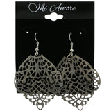 Mi Amore Cut-outs Dangle-Earrings Silver-Tone