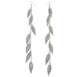 Silver-Tone Metal Dangle-Earrings