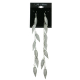 Silver-Tone Metal Dangle-Earrings