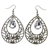 Mi Amore Flower Dangle-Earrings Silver-Tone