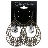 Mi Amore Flower Dangle-Earrings Silver-Tone