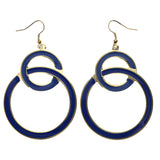 Mi Amore Dangle-Earrings Blue/Gold-Tone